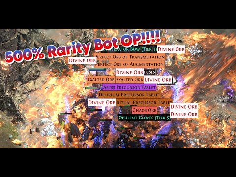 500% RARITY BOT VS GIGA JUICED ABYSS RAINS DIVINES!!!! - Path of Exile 2 - Mapping