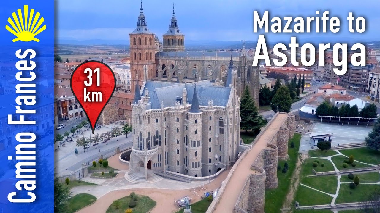 Camino Frances Map 22 | León | Mazarife to Astorga 31.3 km