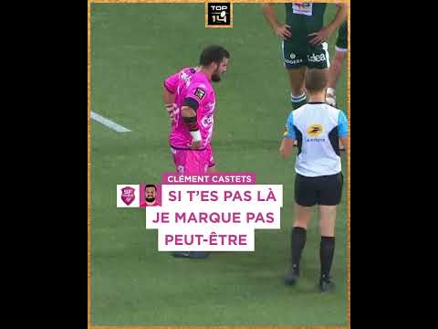 TOP 14 - J14: L'échange sympa entre l'arbitre M. Rousselet et Clément Castets sur un essai refusé