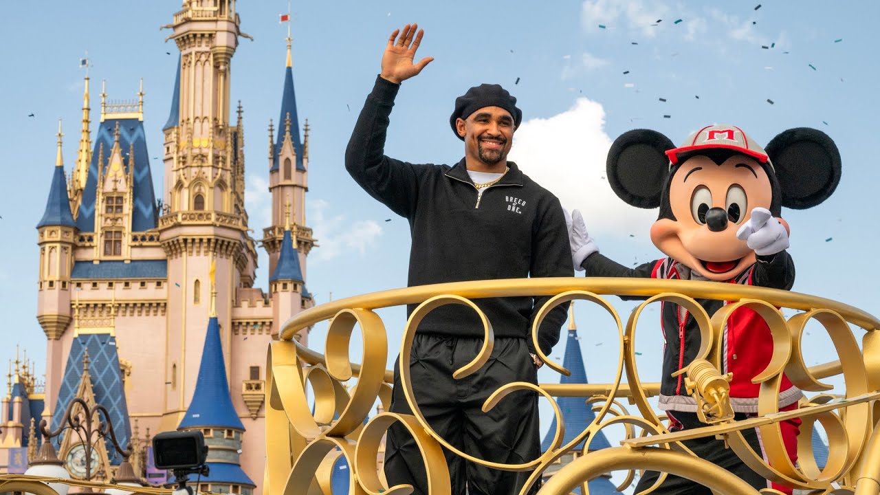 Jalen Hurts Celebrate Super Bowl LIX Win at Disney World