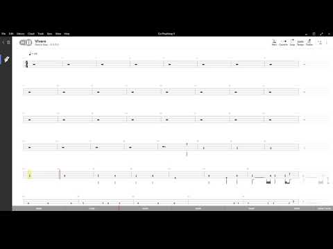 Vivere 2 versione ( Vasco Rossi ) ,Tablatura e base Senza Basso-Backing bass track-NO BASS