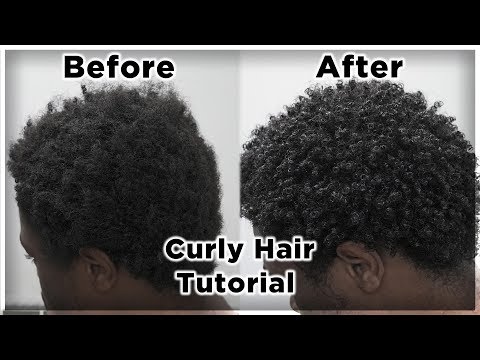 Men's Curly Hair Tutorial | Defined Curls on 4B/4C Hair | King Infinity