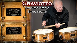 Video thumbnail for Craviotto Timeless Timber Snare Drum Comparison by Steve Maxwell Drums