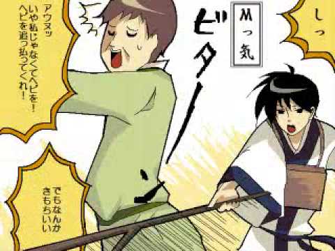 【ギャグマンガ日和】細道ラジオにちょこっと絵をつけてみた【手書き】