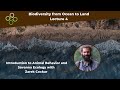 Introduction To Animal Behavior And Savanna Ecology