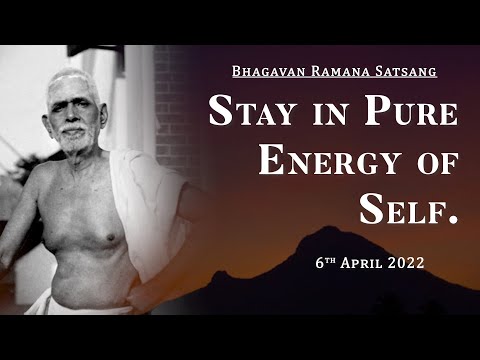 373. Bhagavan Ramana Satsang - Stay in Pure Energy of Self.