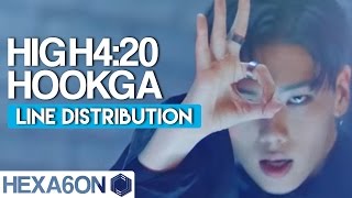 HIGH4:20 - HookGA (Hook가) Line Distribution (Color Coded)