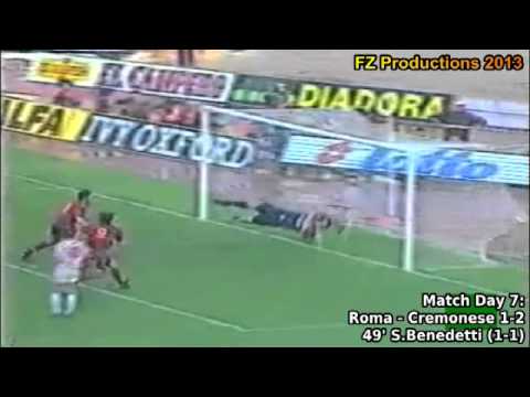 Serie A 1993-1994, day 7 Roma - Cremonese 1-2 (S.Benedetti goal)
