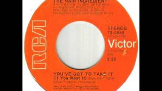 The Main Ingredient You've Got To Take It