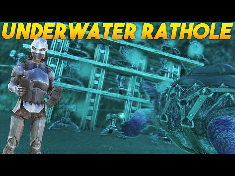 SOLO Raiding The Most Broken Underwater Rathole - ARK