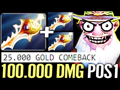 🔥 100.000 DMG WTF Sniper 3x RAPIER Build — 100% Best Hero Defense 25.000 Gold Comeback Dota 2 Pro