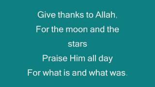 Zain Bhikha Give thanks To Allah Lyrics