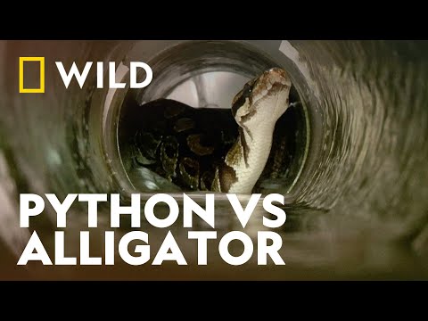 Burmese Python Eats An Alligator Whole | World's Deadliest Snakes | National Geographic WILD