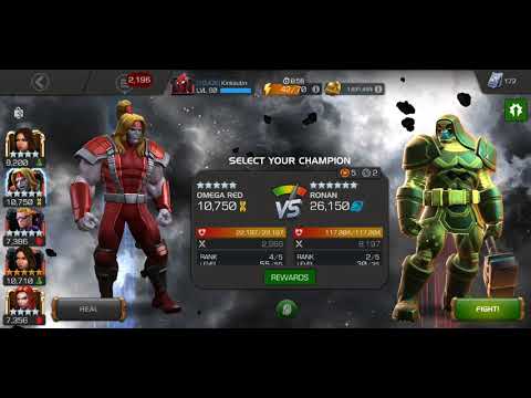 Mcoc 5 Star Rank 4 Omega Red vs Ronan Negative Zone Epic Bounty Mission Fight