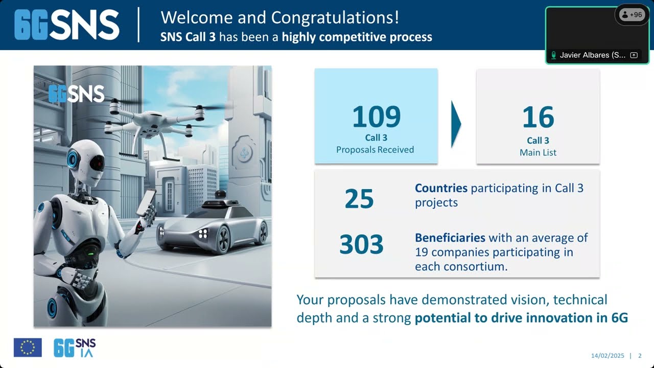 SNS JU opening remarks – Introducing the Call 3 projects (Part 1 of 2)