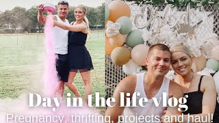 Day in the life VLOG: Pregnant, thrifting, projects and haul!