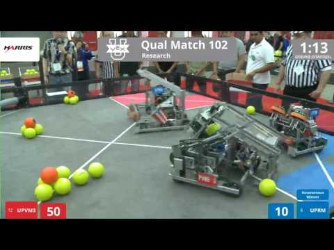 VEX Worlds 2016 - VEX U - Research - Qual 102 (UPVM3) 123 vs 182 (UPRM)