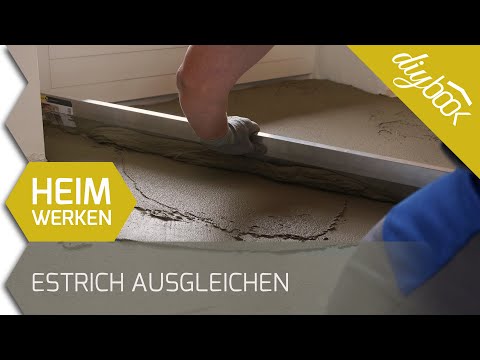 Boden ausgleichen - unebenen Estrich spachteln