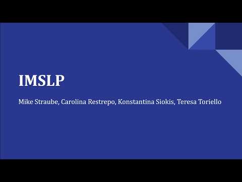 IMSLP Digital Video Presentation