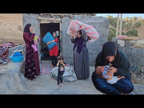 "Ruqia's nomadic life: Sakineh Miss's goodbye and start building a new room!"