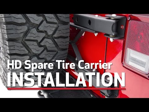 ARIES JEEP Install: HD Spare Tire Carrier on Jeep Wrangler