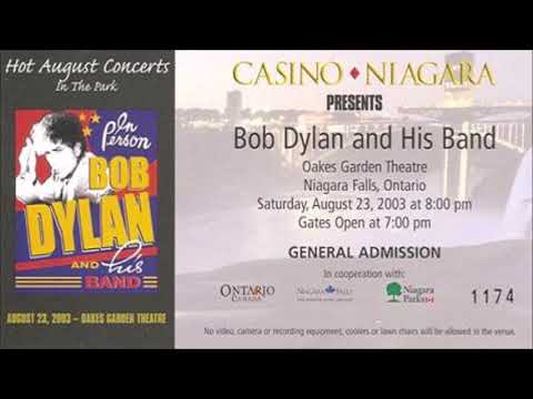 Bob Dylan 2003 US Summer Tour – Niagara Falls, Ontario, Canada 23rd August 2003