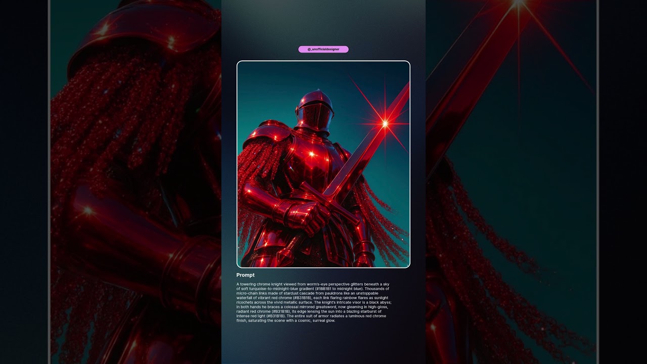 Chrome Knight AI Image Generation Prompt | #aiimagegenerator