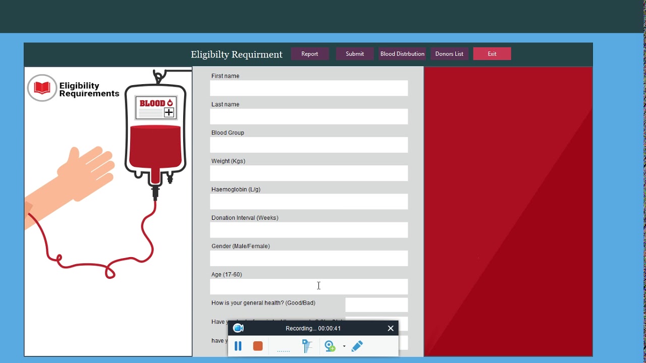 Blood Donation Application - Python