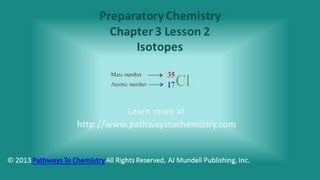 preview picture of video 'Preparatory Chemistry Isotopes and Weighted Average Atomic Mass'