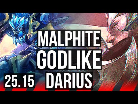 MALPHITE vs DARIUS (TOP) | 6 solo kills, 36k DMG, Godlike, 14/4/7 | KR Master | 25.15