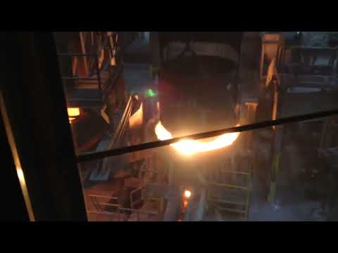 Going for a ride in the crane, load steel in the EAF and watch it pour
