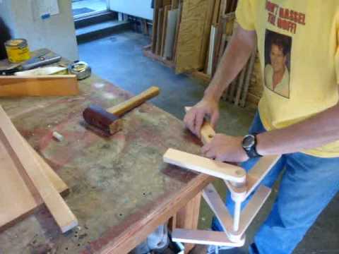 Part of a video titled Make a folding step stool - YouTube