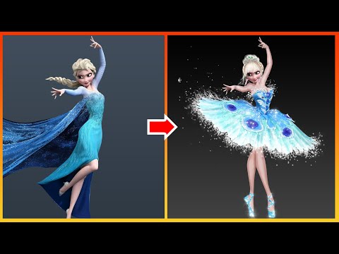 Frozen: Elsa Transformation Ballet Actress  - Disney Princesses Glow Up