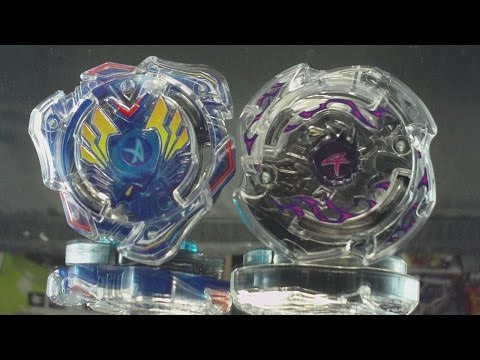 BATTLE Beyblade Burst ベイブレードバースト Valkyrie Wing Accel VS Deathcyther Oval Accel ! AWESOME