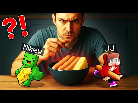 JJ and Mikey Stole Food from a Man Right in Front of Him - Minecraft Maizen