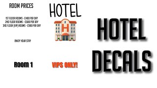 Roblox Bloxburg Hotel Room Decals Th Clip -
