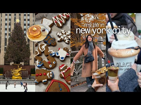 nyc vlog | holiday markets, trendy restaurants, hot chocolate, central park, brooklyn spots