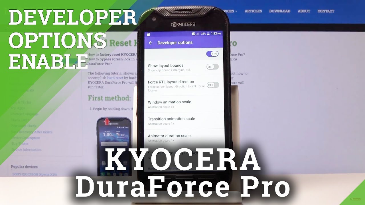 How to Enable Developer Options in KYOCERA DuraForce Pro - Manufacturers Settings