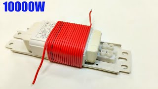 10000W Free Energy Generate From Big Transformer With Pvc Wire At Home