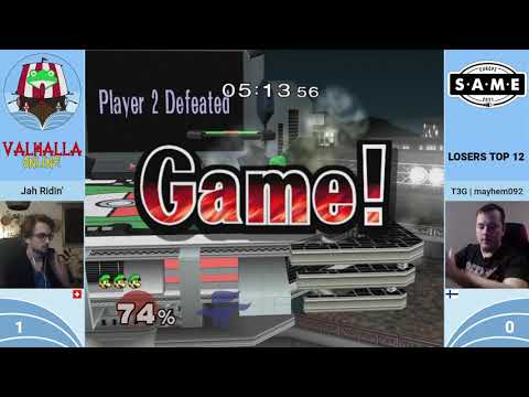 Valhalla Online - T3G | mayhem Vs. Jah Ridin' - Losers Top 12 - Melee