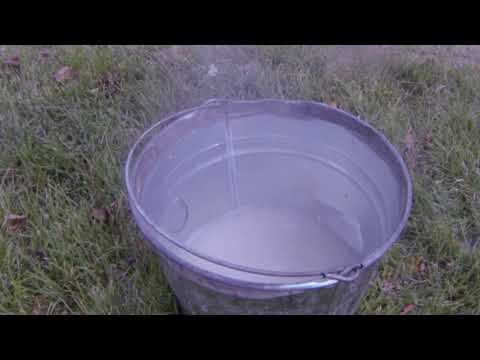 Pouring Molten Salt Into Water