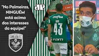 Olha o que Abel falou sobre a irritação de Dudu ao ser substituído em Palmeiras x Atlético-MG