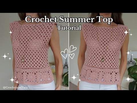 Easy Crochet Summer Top ❤️ | Crochet Tank Top | Step-by-Step Tutorial | Crochet & Yara