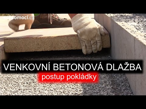 Pokládka venkovní betonové dlažby