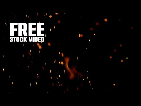 Spark Fire or Fire Embers Flashing And Flying In 4K - Free stock footage
