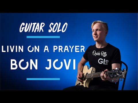 Livin' On A Prayer SOLO Guitar Lesson with TAB - Bon Jovi
