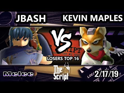 The Script 2 SSBM - Kevin Maples (Fox)  Vs. JBash (Marth) - Smash Melee Losers Top 16