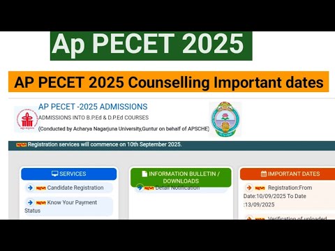 AP PECET Counselling Dates 2025 ||AP PECET Certificate Verification || AP PECET