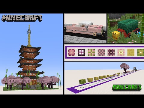 Cherry Wood Build Hacks & Bamboo Build Ideas - Minecraft Trails & Tales Build Ideas - 1.20 Update
