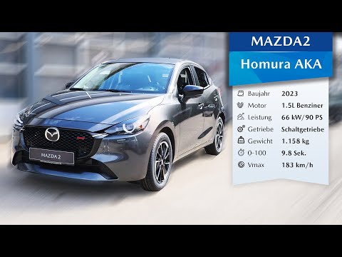 2023 Mazda2 Homura Aka 1.5 e-SKYACTIV G 90 PS | MACHINE GREY (46G) | 360° Ansicht + Innenraum (4K)